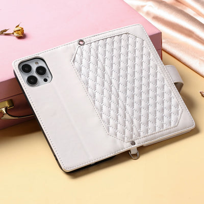 Rhombic Wallet Case Galaxy S & A, camera guard view