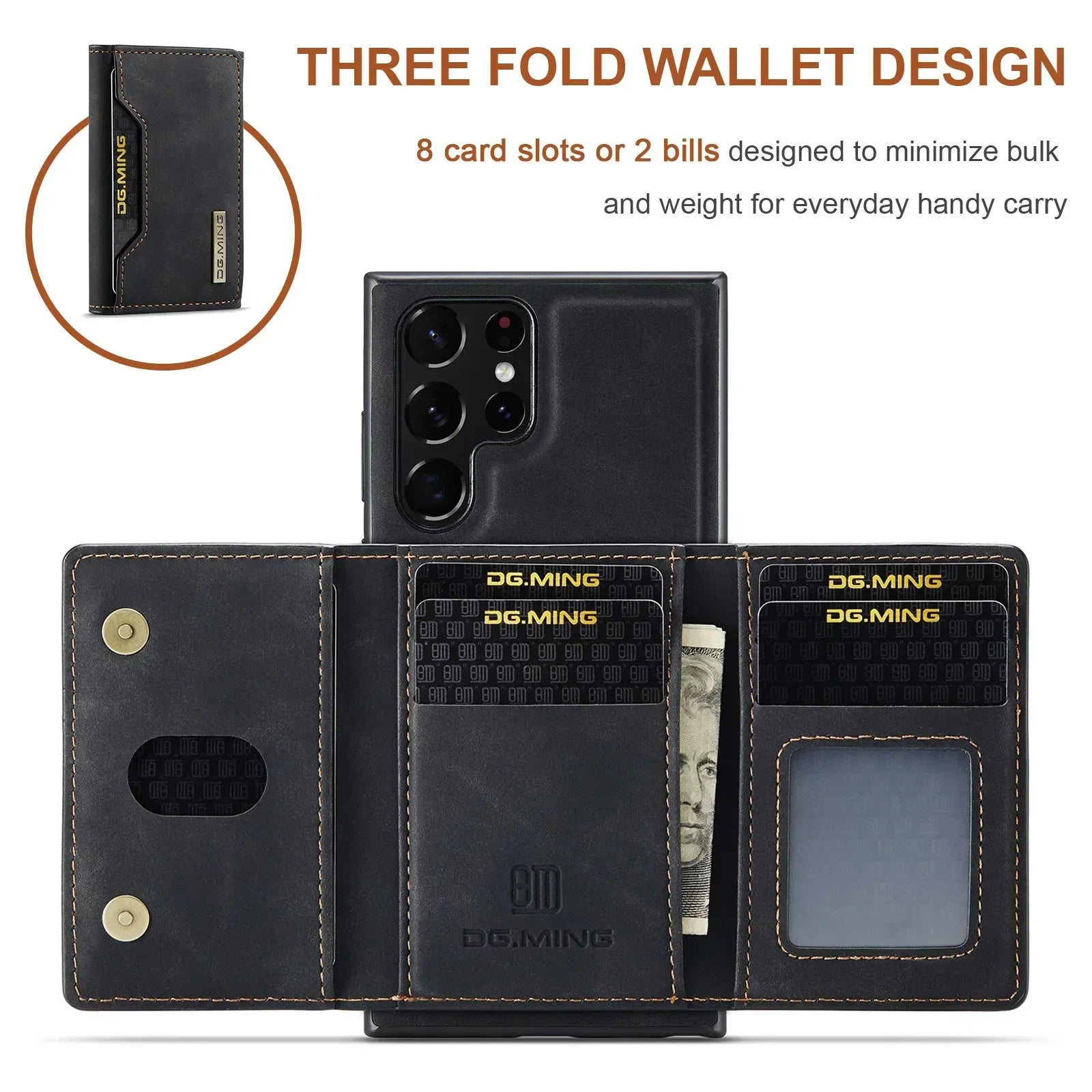 PureGuardCases 2-in-1 Detachable Magnetic Wallet Case for Samsung Galaxy & Z Fold