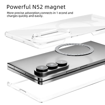 PureGuardCases Clear Magnetic Armor Case for Samsung Galaxy Z Fold