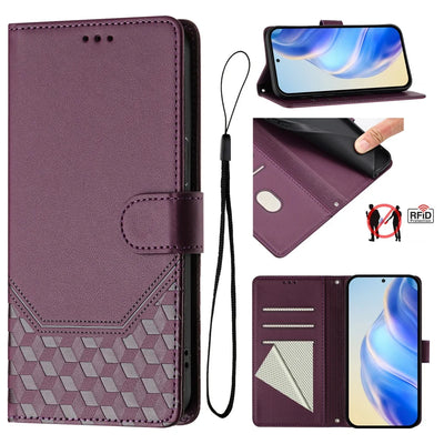 3D Cube Wallet Case Galaxy S20-S26, Dark Purple