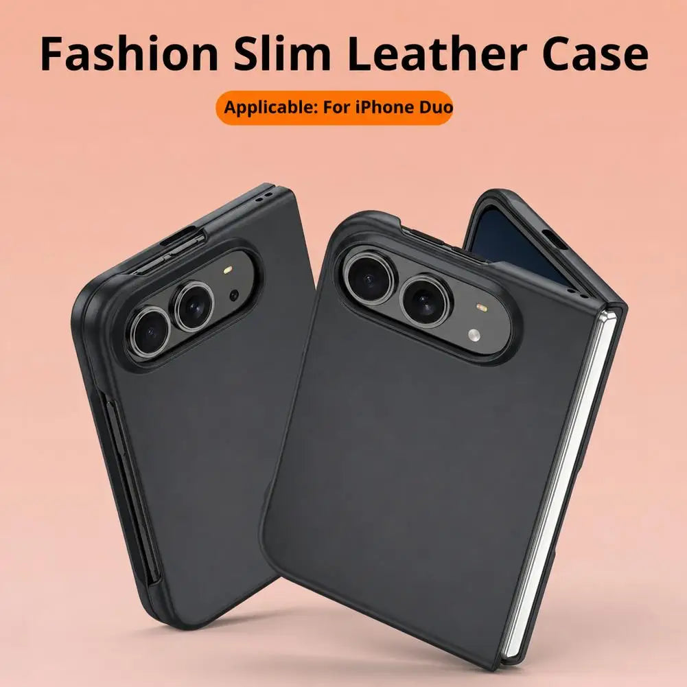 Slim Grid Leather Case iPhone Duo, corner armor