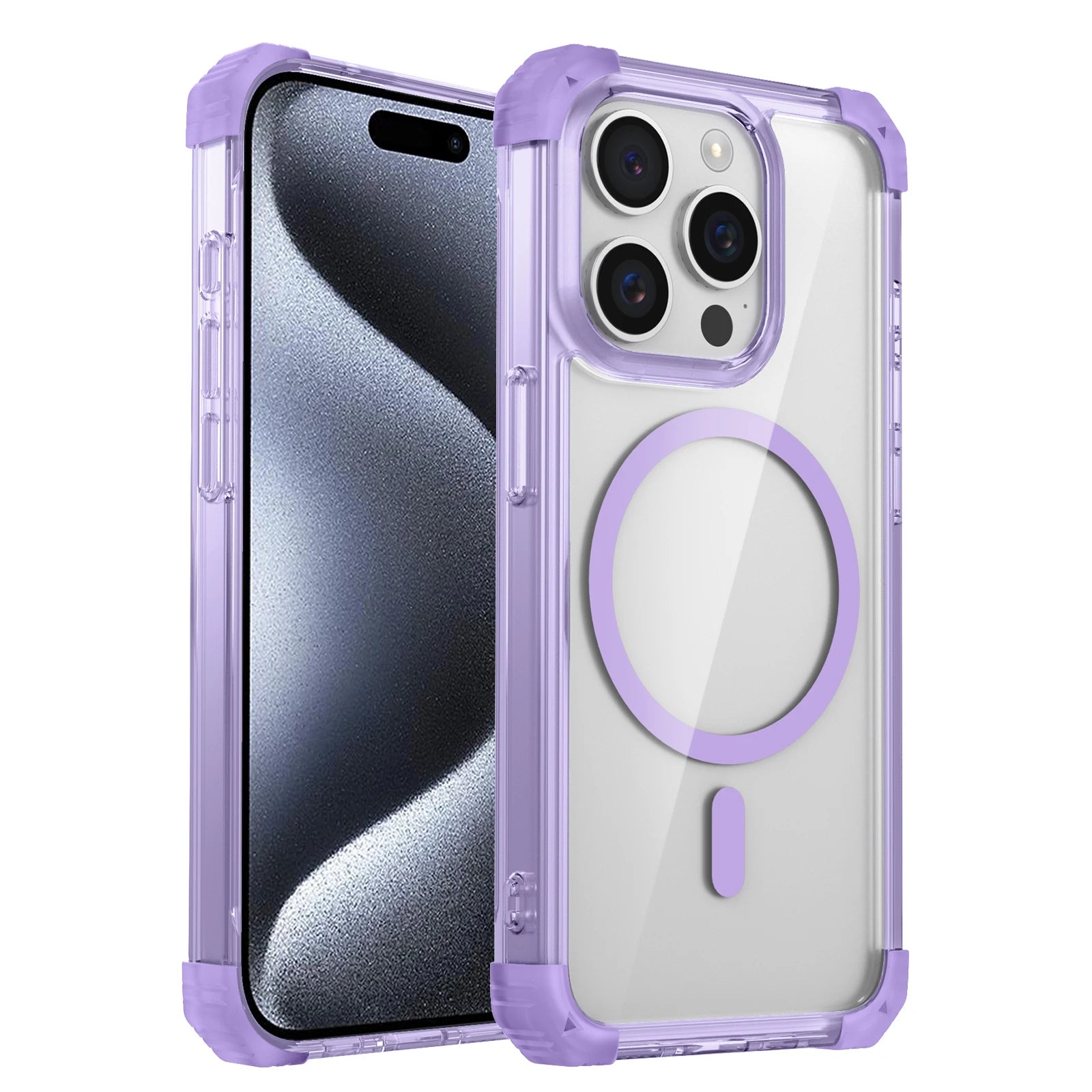 PureGuardCases Luxury Clear Armor iPhone Case – MagSafe Shockproof Magnetic Cover