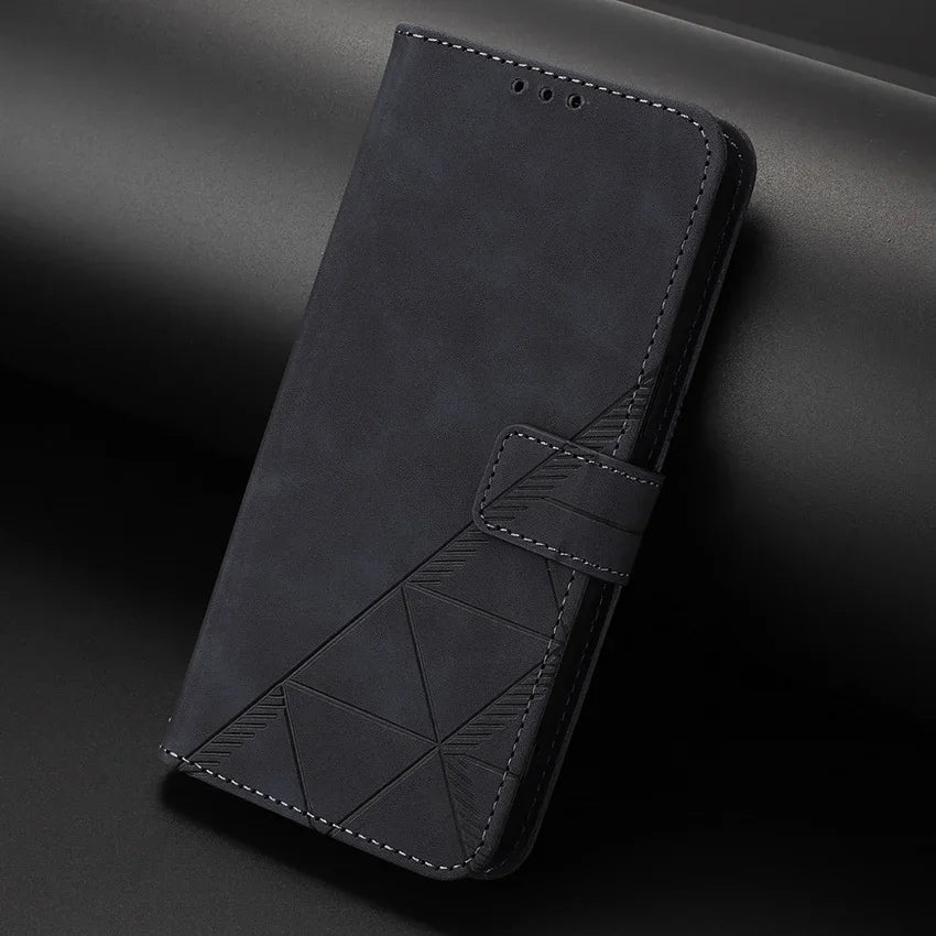 Skin-Feel Wallet Case Galaxy S20-S26, Black