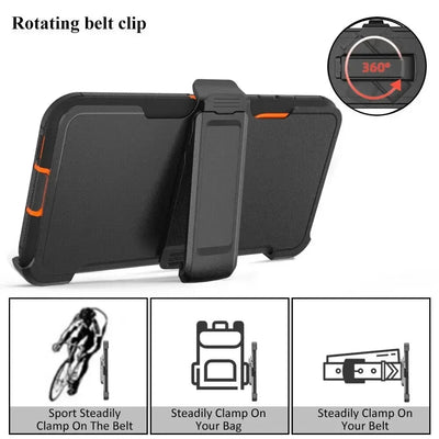 PureGuardCases 3-in-1 Military Armor Belt Clip Case for Samsung Galaxy