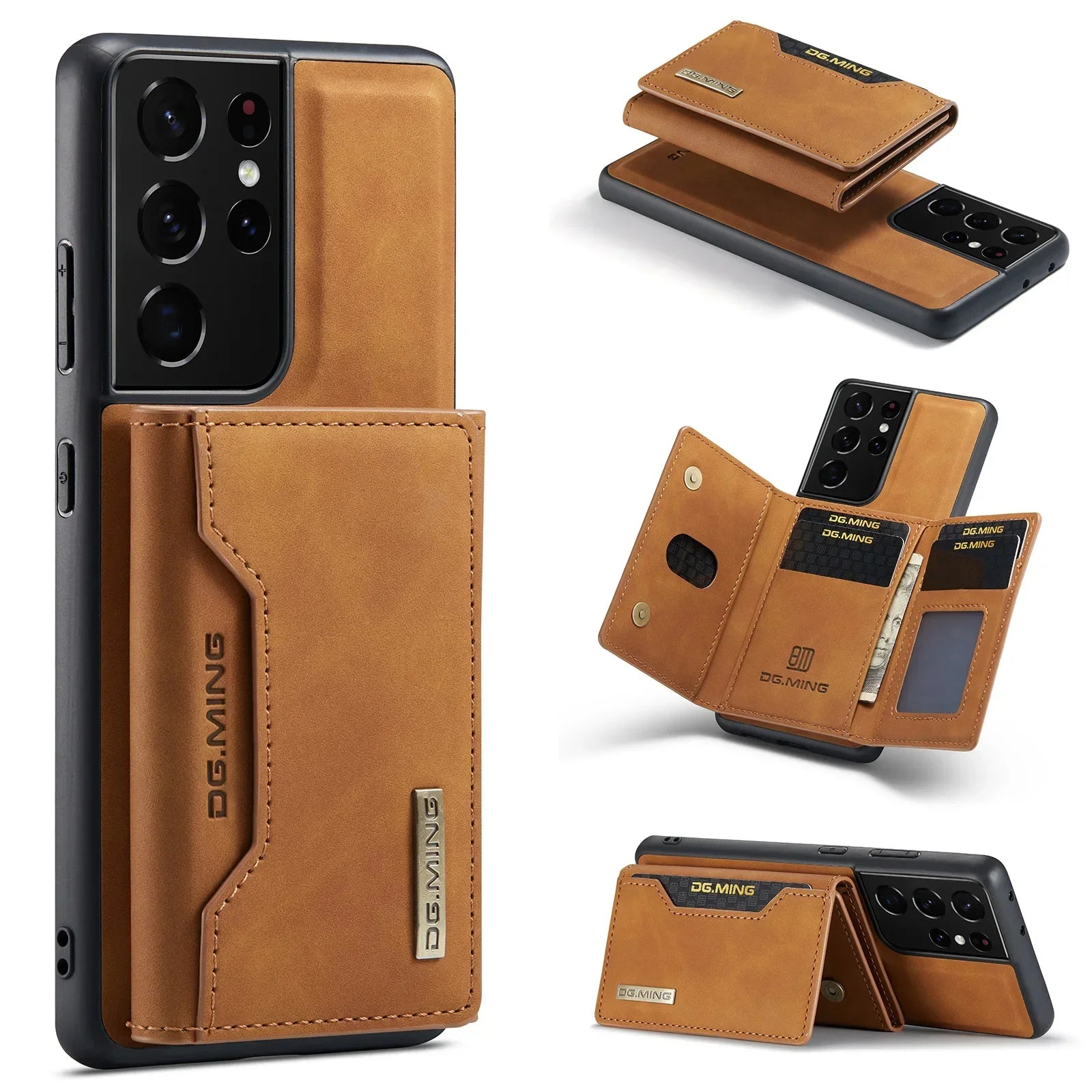 PureGuardCases 2-in-1 Detachable Magnetic Wallet Case for Samsung Galaxy & Z Fold