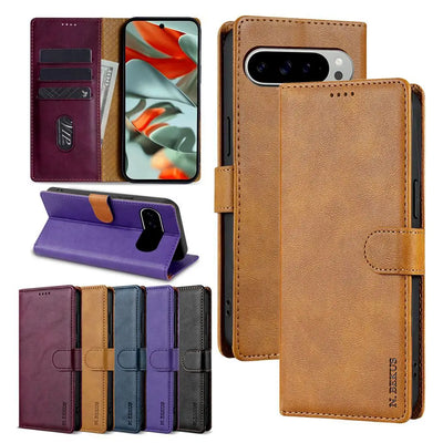 PureGuardCases Leather Wallet Case for Google Pixel