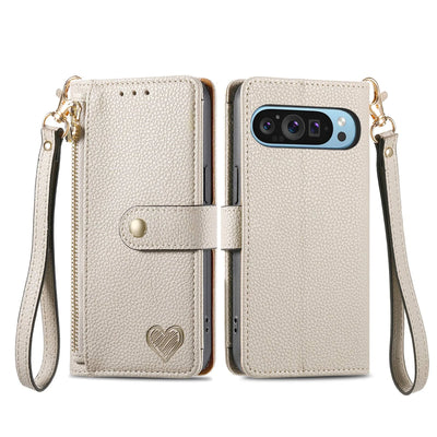 Zipper Wallet Case with Wrist Strap for Google Pixel 10-6 - Product View 10