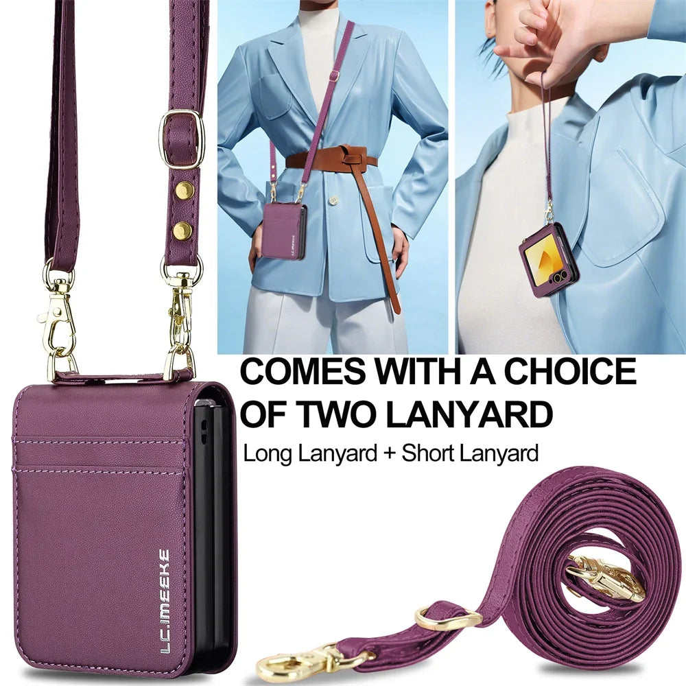 Crossbody Wallet Case for Samsung Galaxy Z Flip 7 FE-Flip 3 - Product View 2