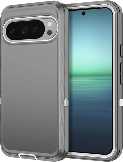 3-Layer Rugged Case Pixel 8-11, Gray-White