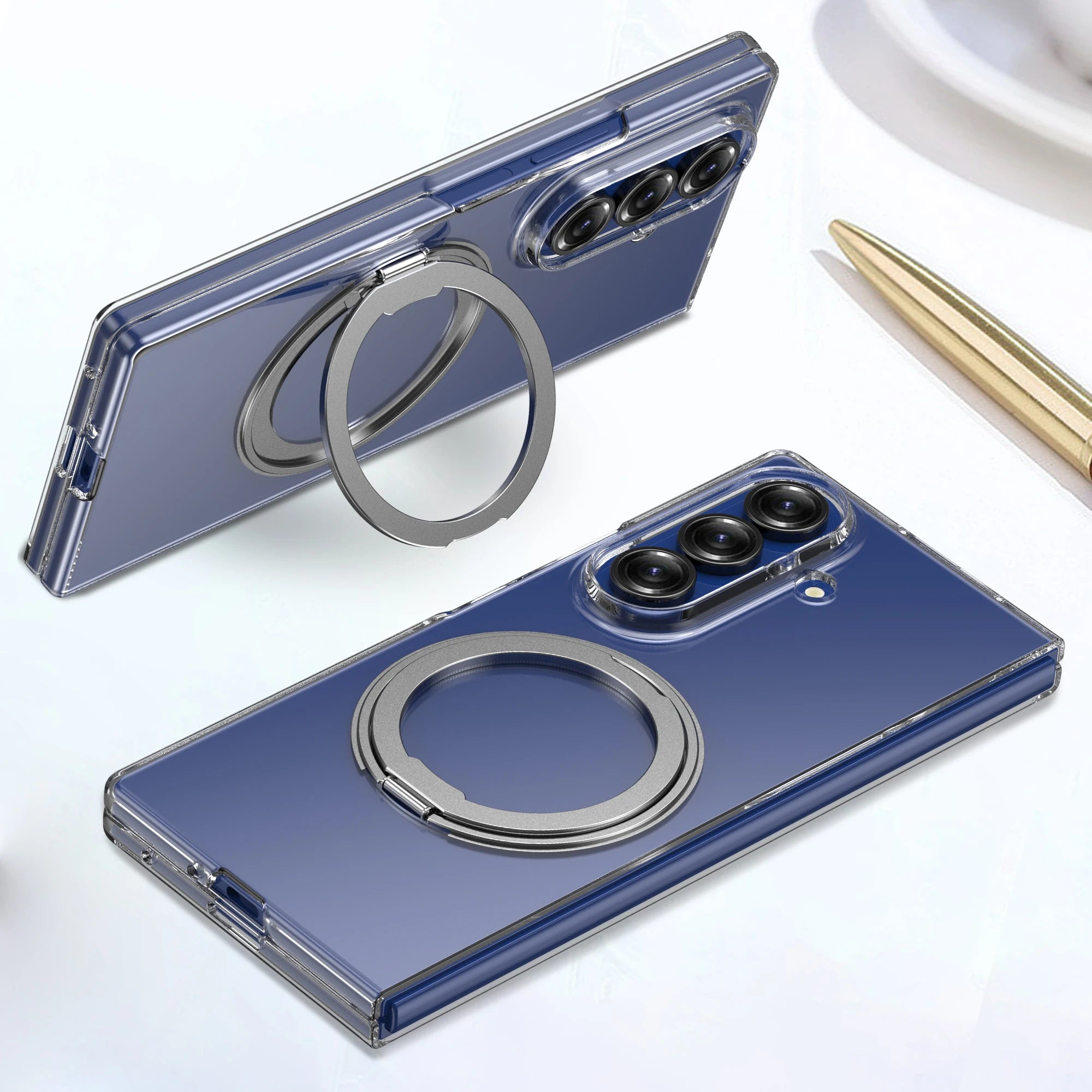 PureGuardCases Clear Magnetic Case for Samsung Galaxy Z Fold