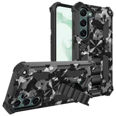 PureGuardCases Camouflage Armor Kickstand Case for Samsung Galaxy