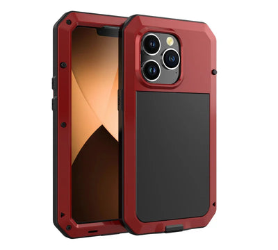 PureGuardCases IP54 Heavy Duty Metal iPhone Case – Gorilla Glass Shockproof Cover