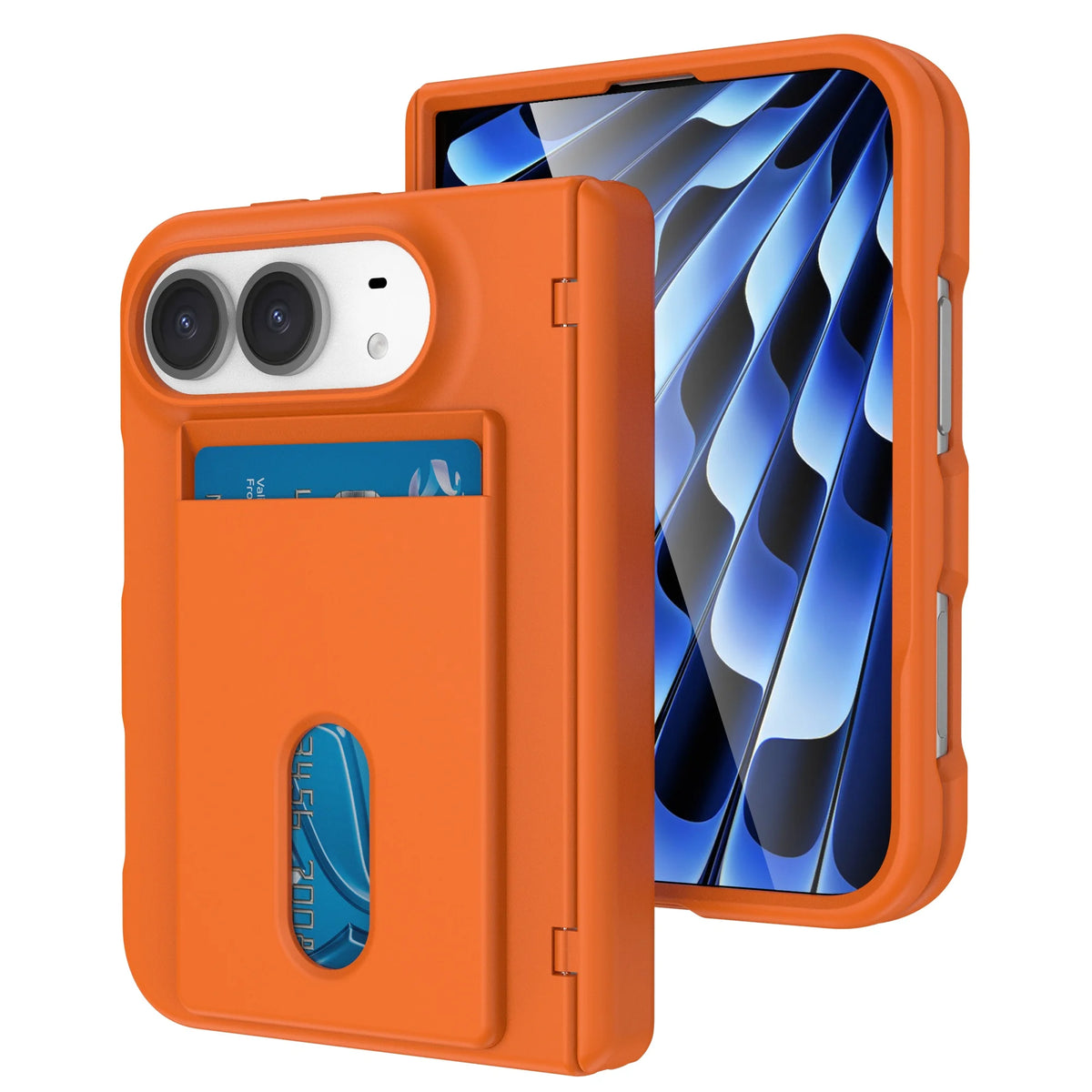 Card Slot Hinge Case for iPhone Duo, Skin-Feel Frosted - Product View 10
