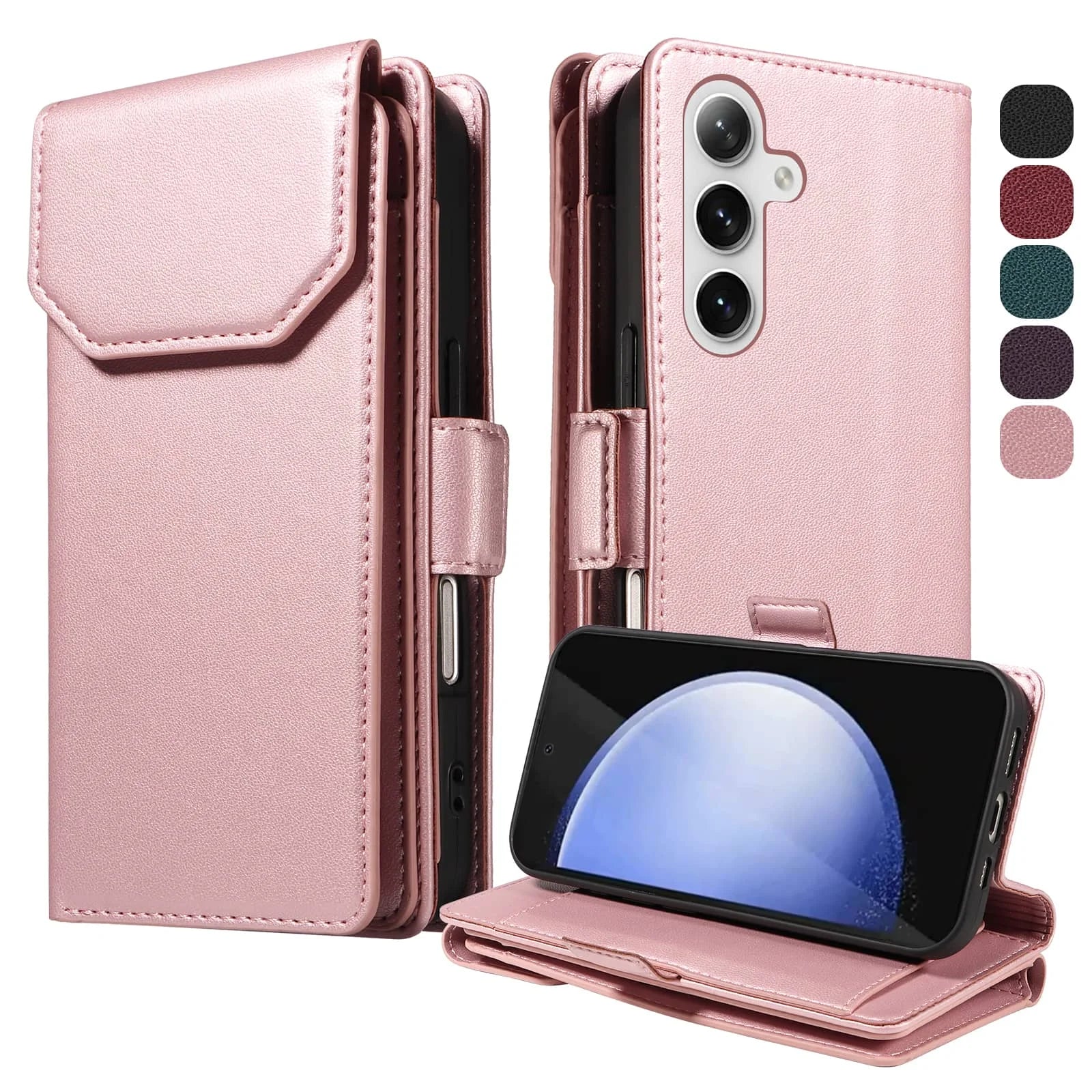 PureGuardCases Leather Wallet Flip Case for Google Pixel