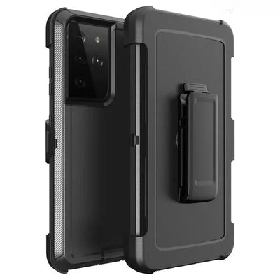 PureGuardCases 3-in-1 Military Armor Belt Clip Case for Samsung Galaxy