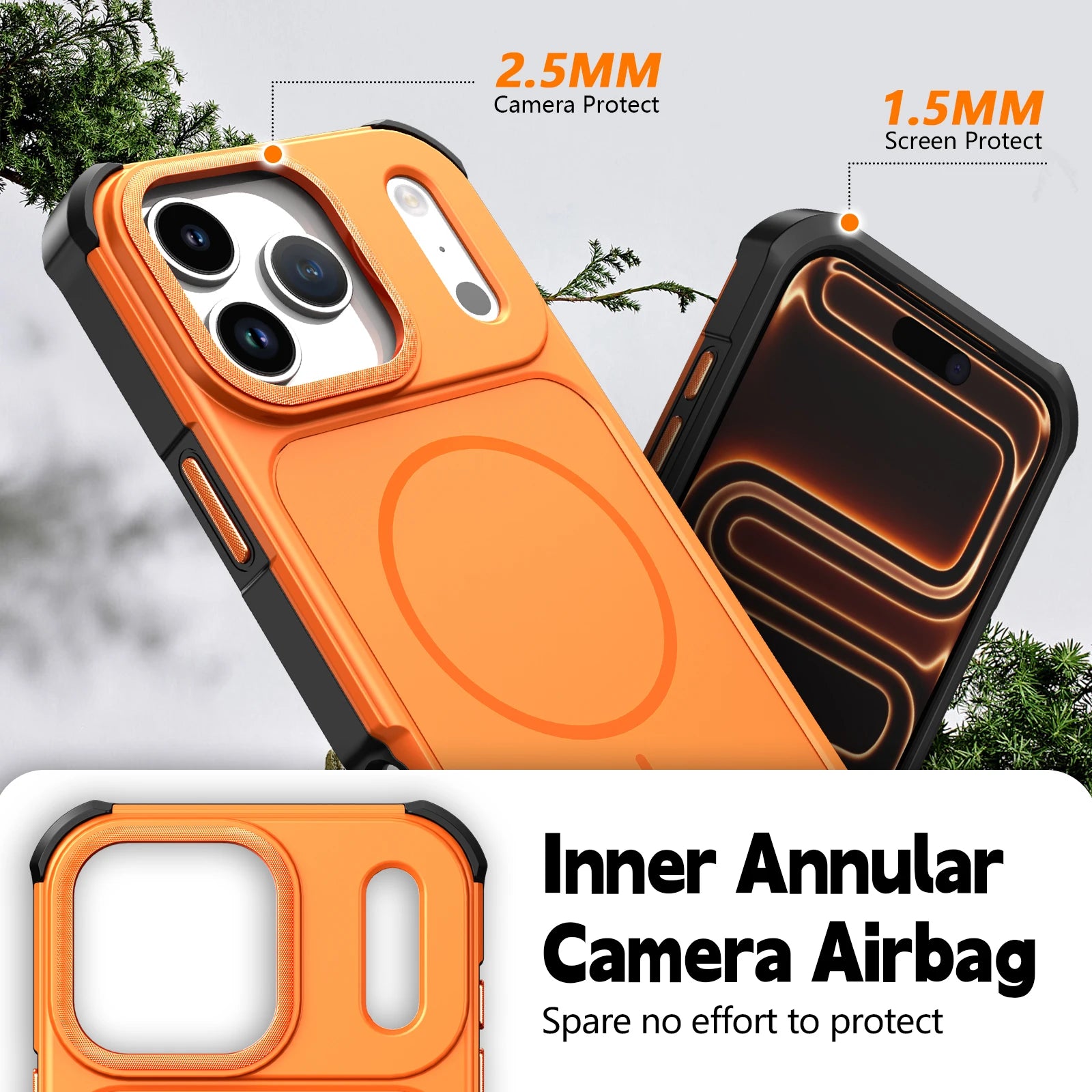 PureGuardCases Heavy Duty Rugged iPhone Case – MagSafe Shockproof Matte Cover