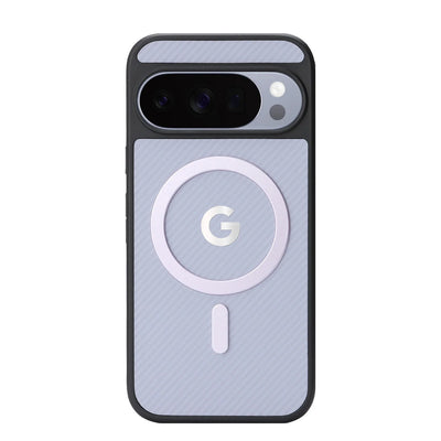 PureGuardCases Carbon Fiber Magnetic Leather Case for Google Pixel