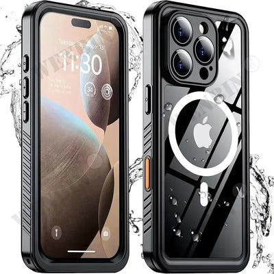 PureGuardCases IP68 Waterproof iPhone Case – Full Body MagSafe Shockproof Cover