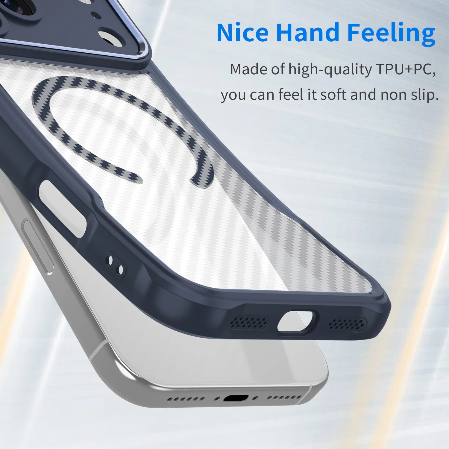 PureGuardCases Carbon Fiber Armor iPhone Case – MagSafe Shockproof Cover