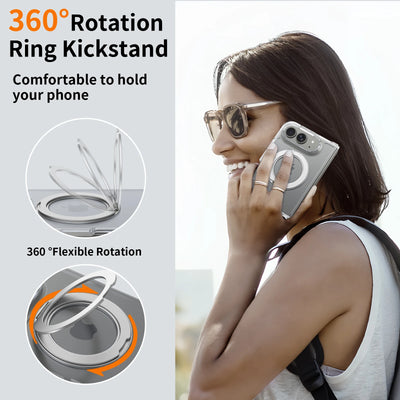 Clear 360 Ring Case iPhone Duo, MagSafe ring