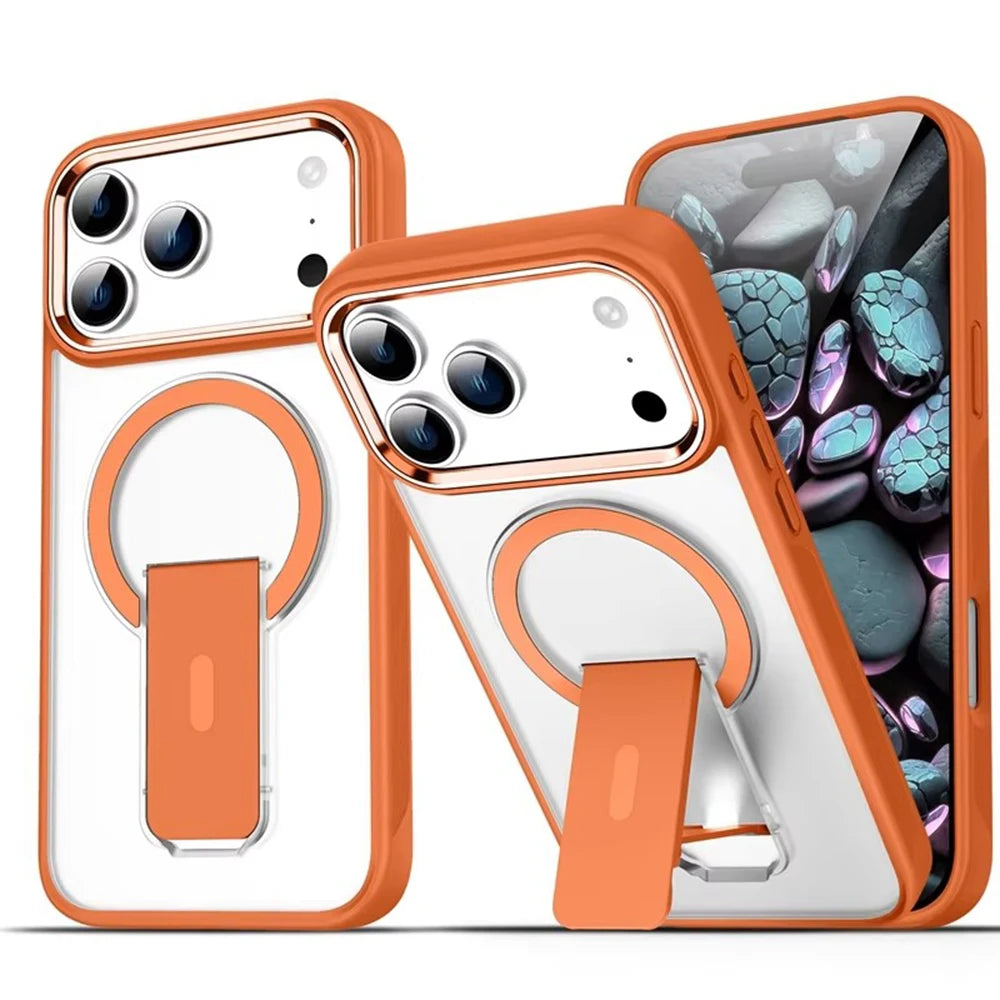 PureGuardCases Luxury MagSafe Stand iPhone Case – Matte Shockproof Cover