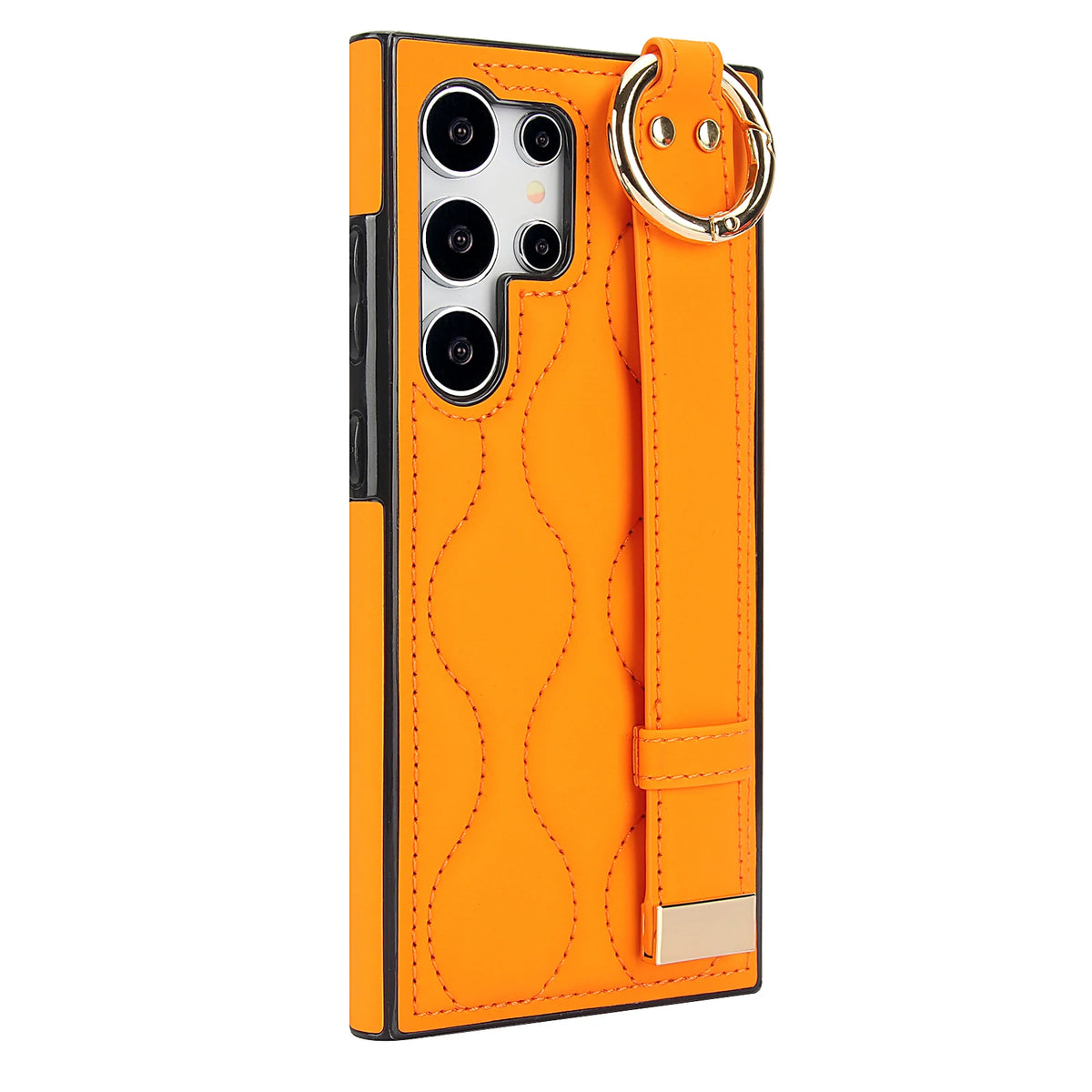 Quilted Leather Wristband & Ring Kickstand Case for Samsung Galaxy S26, S25, S24, S23 & S22 - image 2