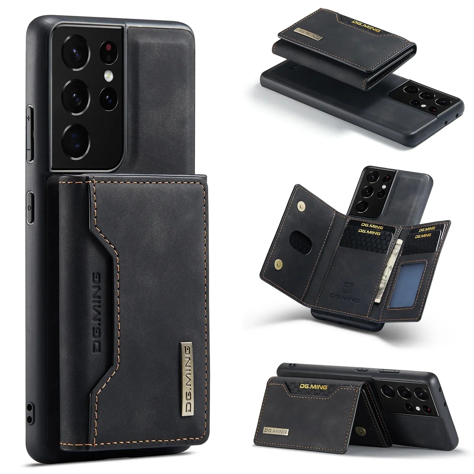 PureGuardCases 2-in-1 Detachable Magnetic Wallet Case for Samsung Galaxy & Z Fold
