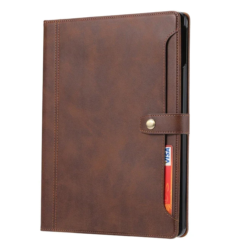 PureGuardCases Luxury Leather Wallet Case for iPad