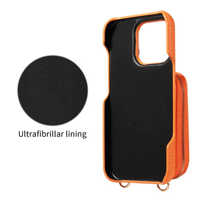 PureGuardCases Faux Leather Crossbody Wallet iPhone Case – Card Holder Protective Cover