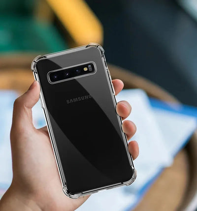 PureGuardCases Clear Shockproof TPU Case for Samsung Galaxy