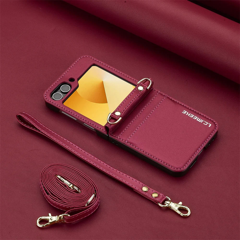 Crossbody Wallet Case for Samsung Galaxy Z Flip 7 FE-Flip 3 - Product View 9