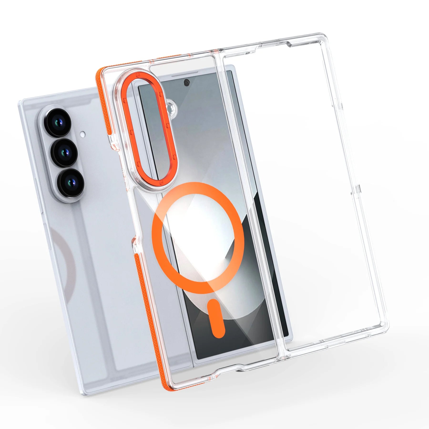 PureGuardCases Clear Magnetic Case for Samsung Galaxy Z Fold