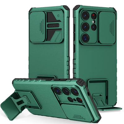 PureGuardCases Armor Case with Sliding Camera Cover for Samsung Galaxy