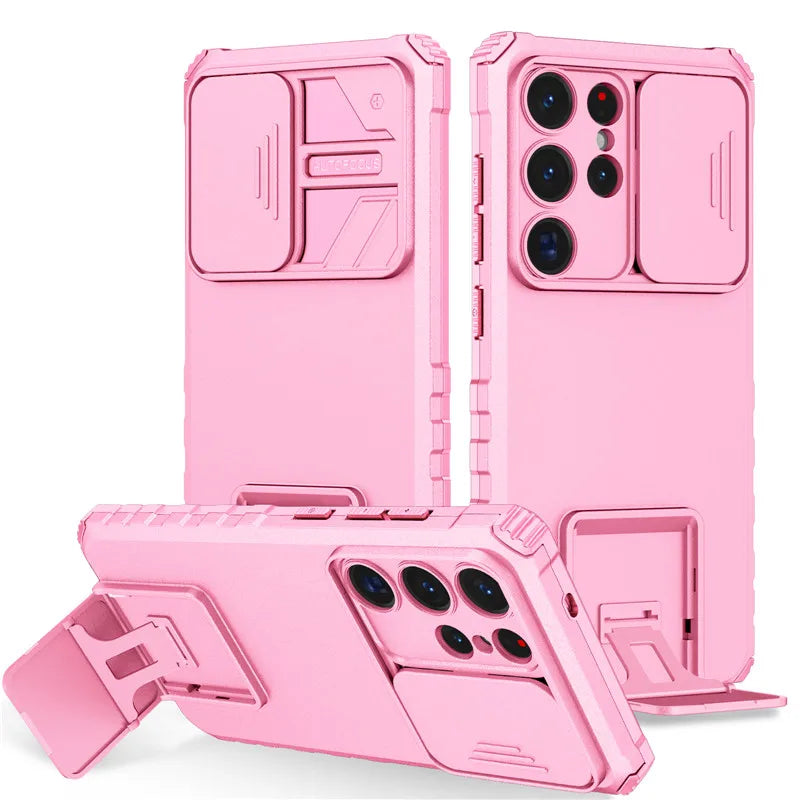 PureGuardCases Armor Case with Sliding Camera Cover for Samsung Galaxy