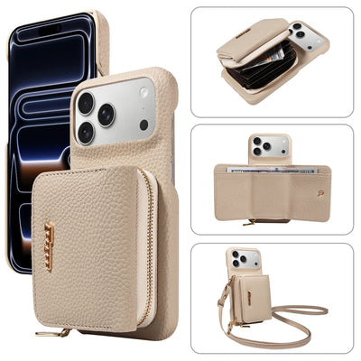 PureGuardCases Crossbody PU Leather Wallet iPhone Case – Card Holder Stand Protective Cover