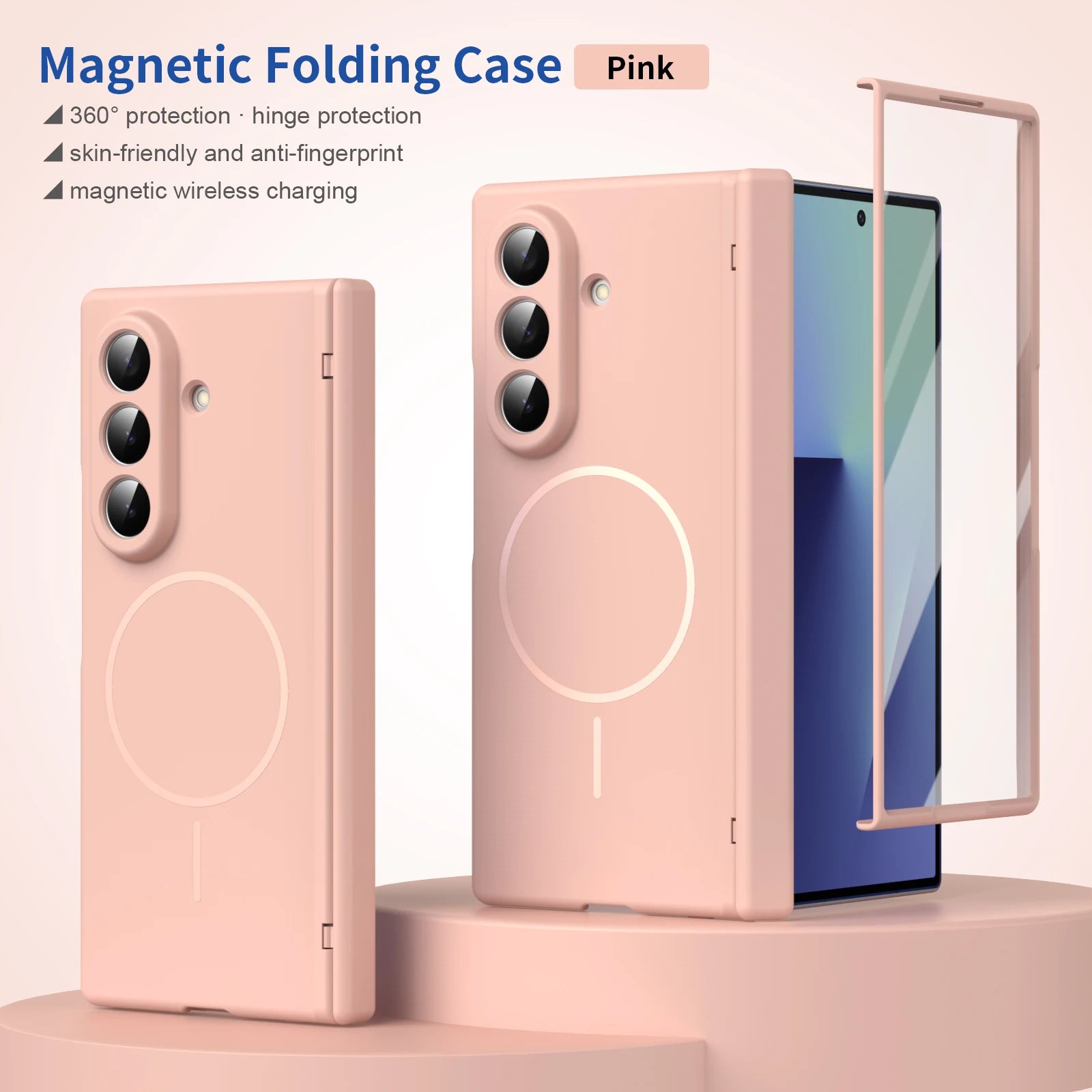 PureGuardCases Magnetic Hinge Protection Case for Samsung Galaxy Z Fold