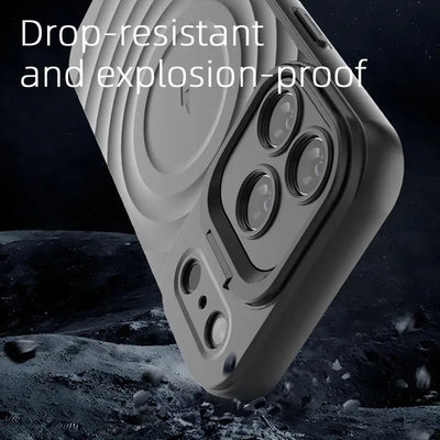 PureGuardCases Ripple Matte Armor iPhone Case – MagSafe Camera Stand Protective Cover