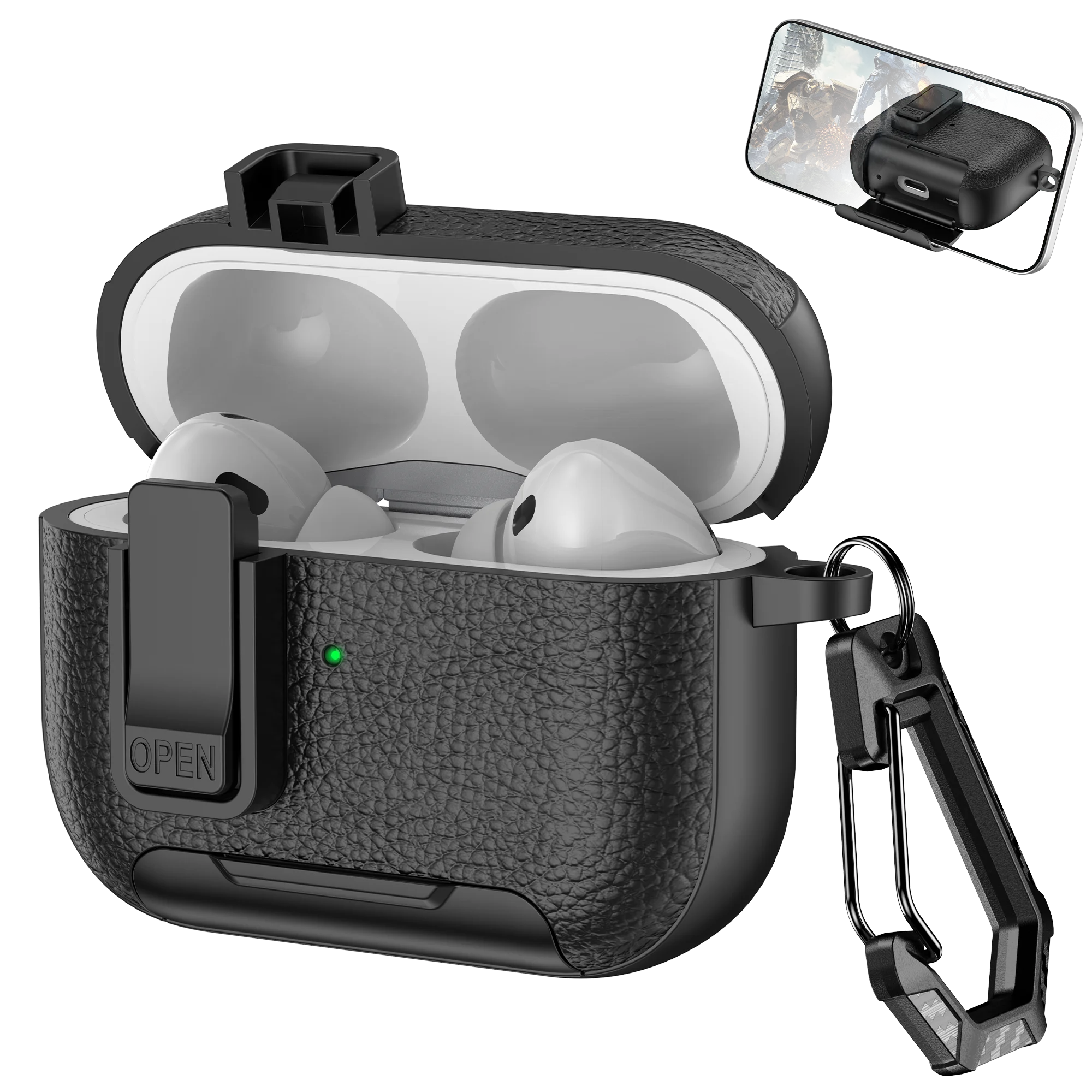 PureGuardCases Phone Stand Shockproof Case for AirPods