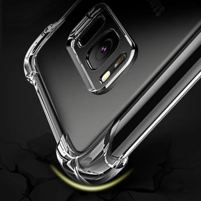 PureGuardCases Clear Shockproof TPU Case for Samsung Galaxy