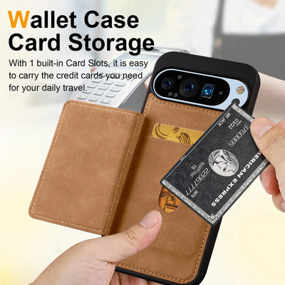 PureGuardCases Business Magnetic Leather Wallet Case for Google Pixel