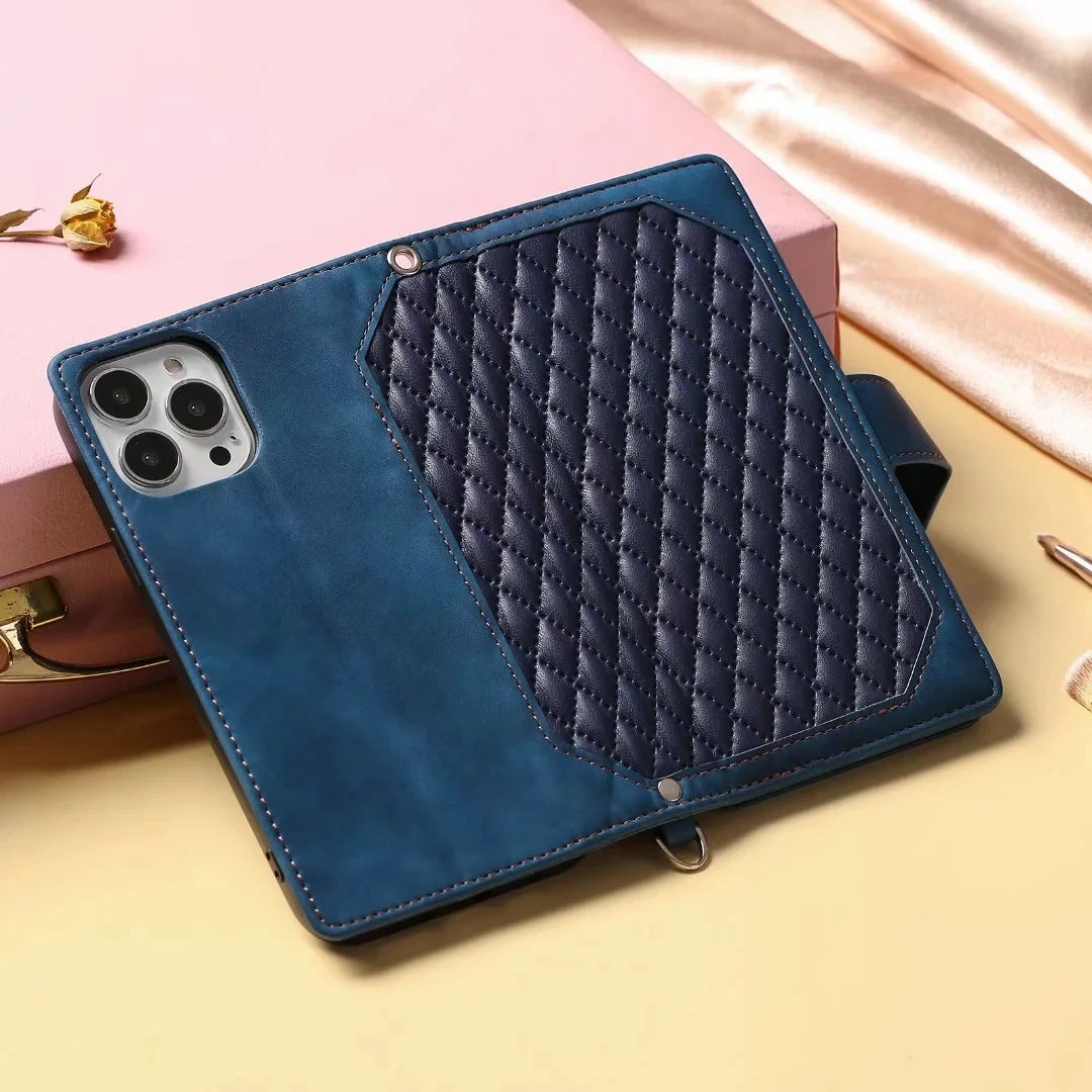 Rhombic Wallet Case Galaxy S & A, wireless charging
