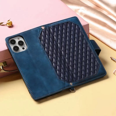 Rhombic Wallet Case Galaxy S & A, wireless charging