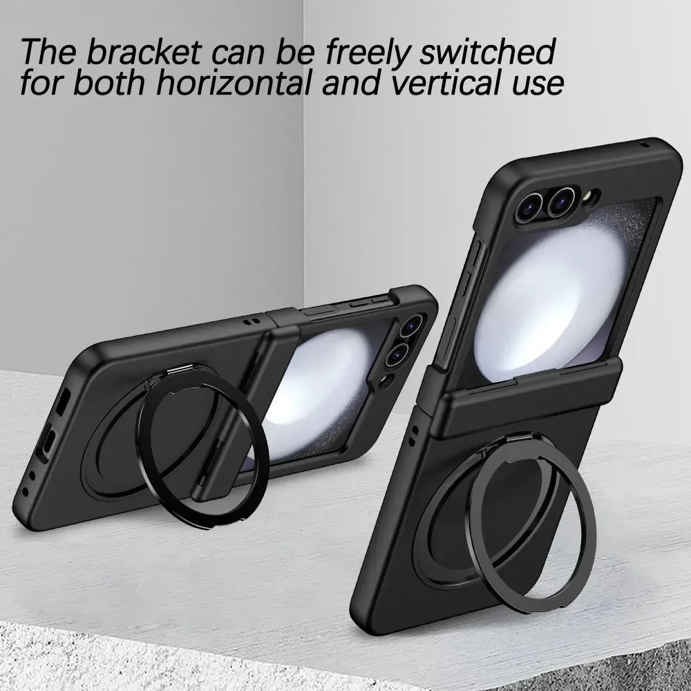 PureGuardCases Magnetic Armor Case with Hinge Protection for Samsung Galaxy Z Flip