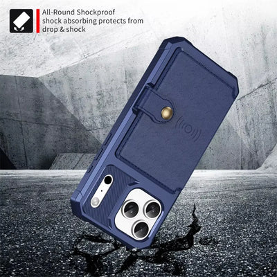 Rugged Card Wallet Case iPhone 18 Pro/Max, bezel view