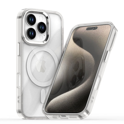 PureGuardCases Clear Metal Lens iPhone Case – MagSafe Shockproof Cover