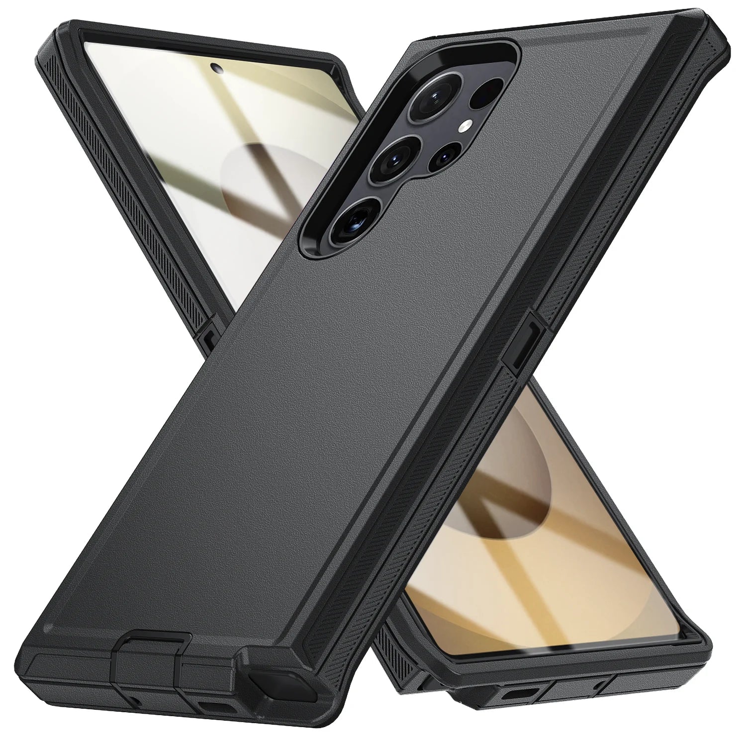 PureGuardCases Military Armor Kickstand Case for Samsung Galaxy