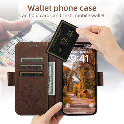 PureGuardCases Card Holder Wallet Flip iPhone Case – MagSafe Magnetic Cover