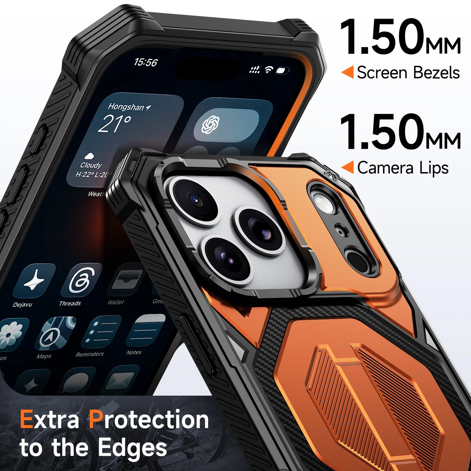 PureGuardCases Metal Stand Armor iPhone Case – MagSafe Shockproof Cover