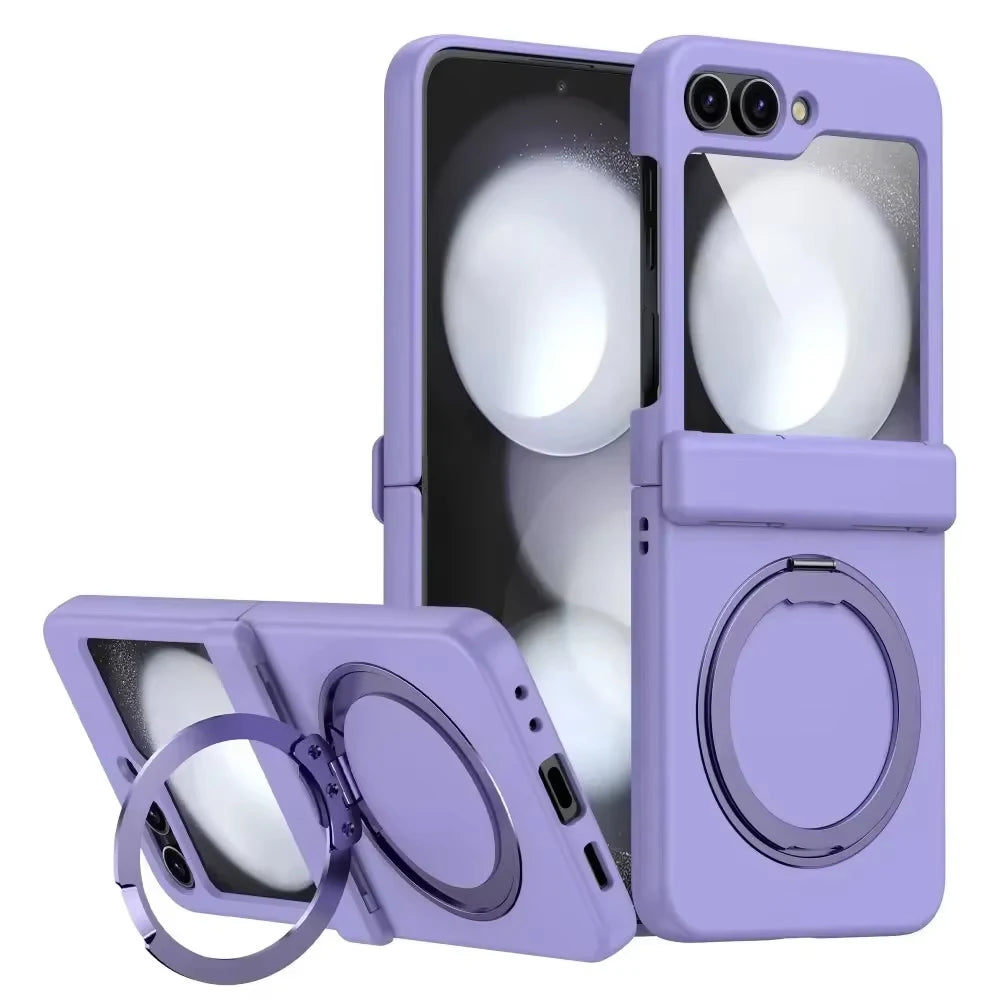 PureGuardCases Magnetic Armor Case with Hinge Protection for Samsung Galaxy Z Flip
