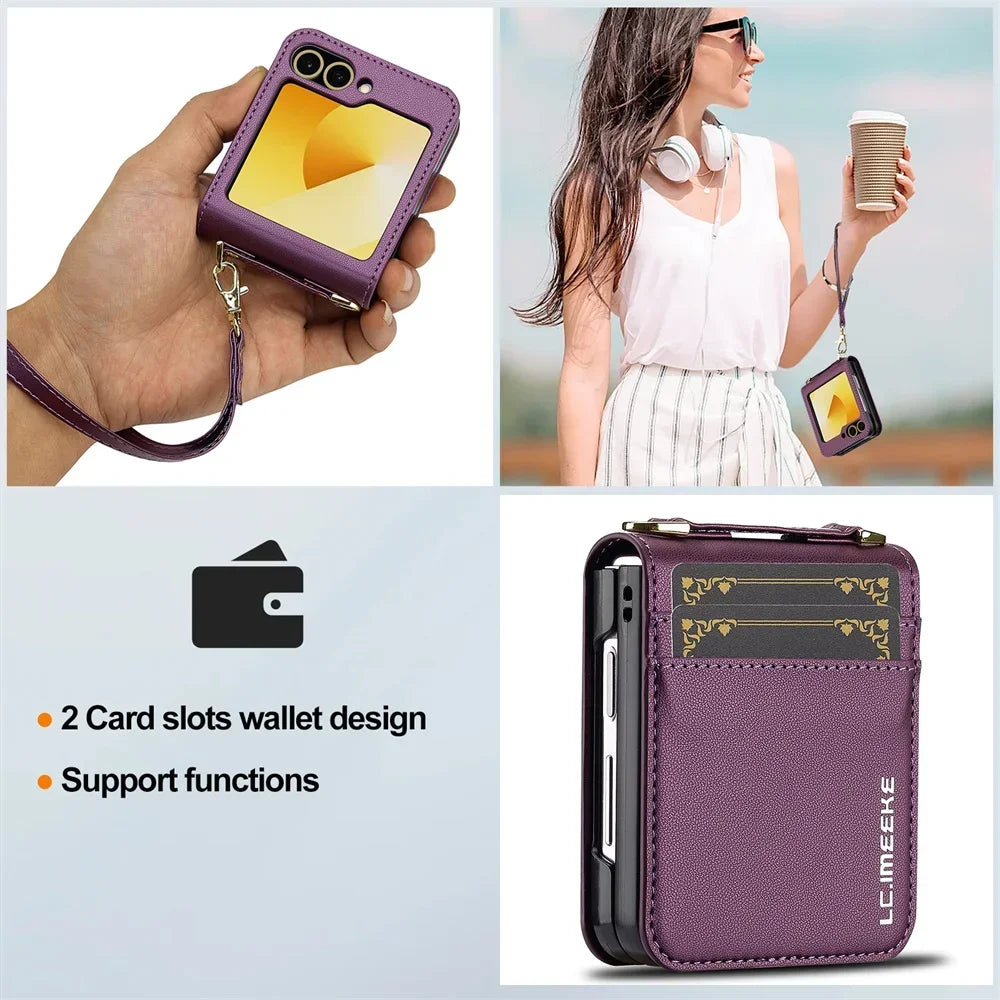 Crossbody Wallet Case for Samsung Galaxy Z Flip 7 FE-Flip 3 - Product View 4